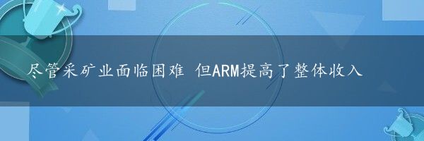 尽管采矿业面临困难 但ARM提高了整体收入