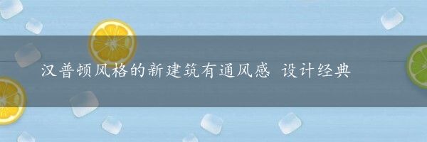 汉普顿风格的新建筑有通风感 设计经典