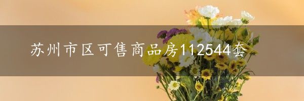 苏州市区可售商品房112544套