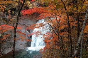 百丈崖水库：山水之间，秋日红叶之巅的秘境之旅