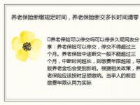 养老保险中断：补交方法与影响解析