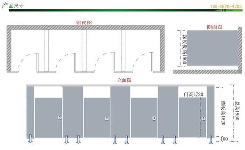 公共卫生间隔断的详细介绍及尺寸选择