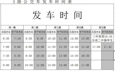 公交车路线营业时间及到达方式